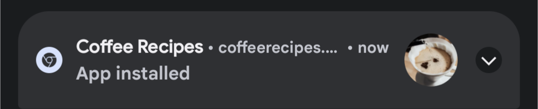 The app is installed